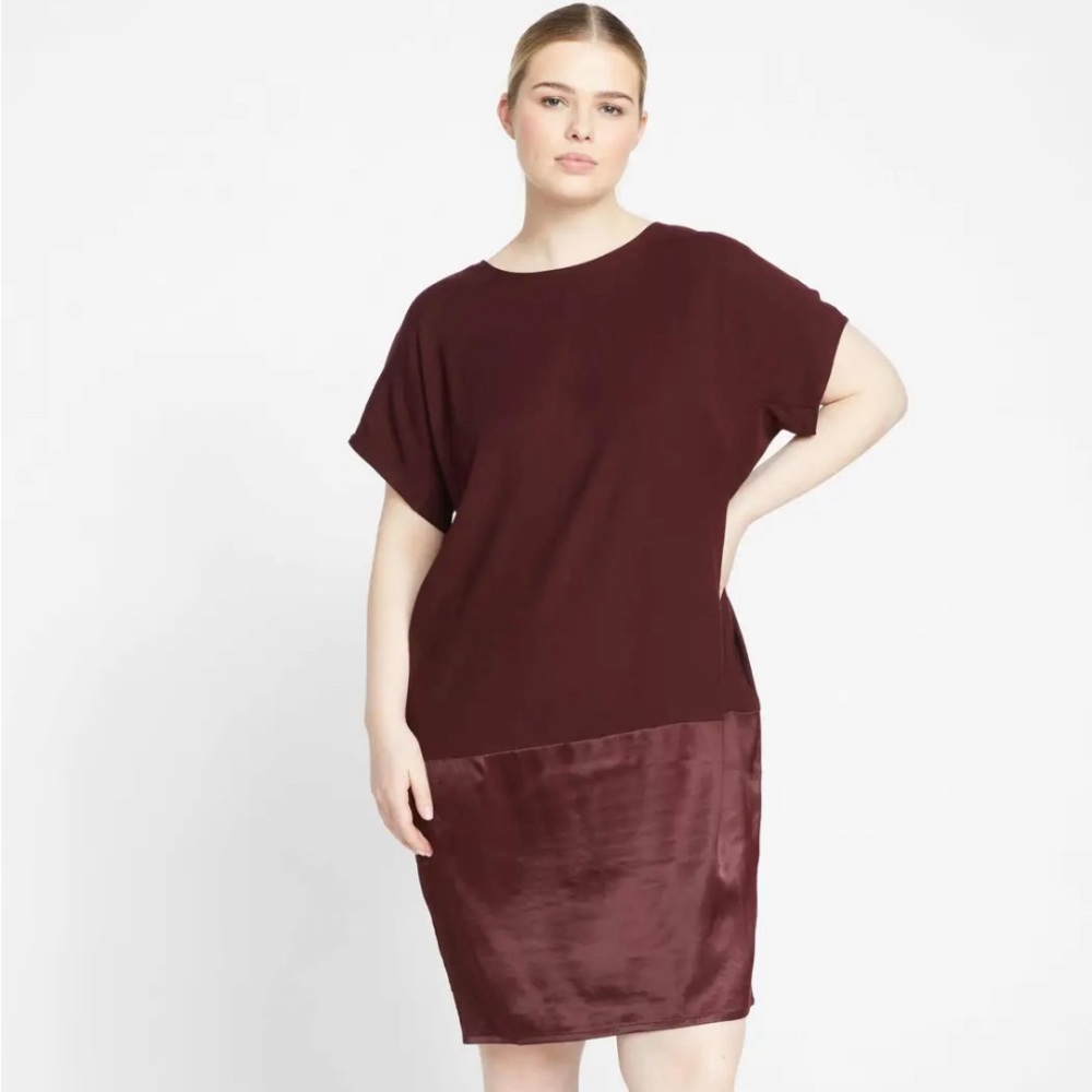 Universal Standard Avenir Luxe Satin Shift Dress